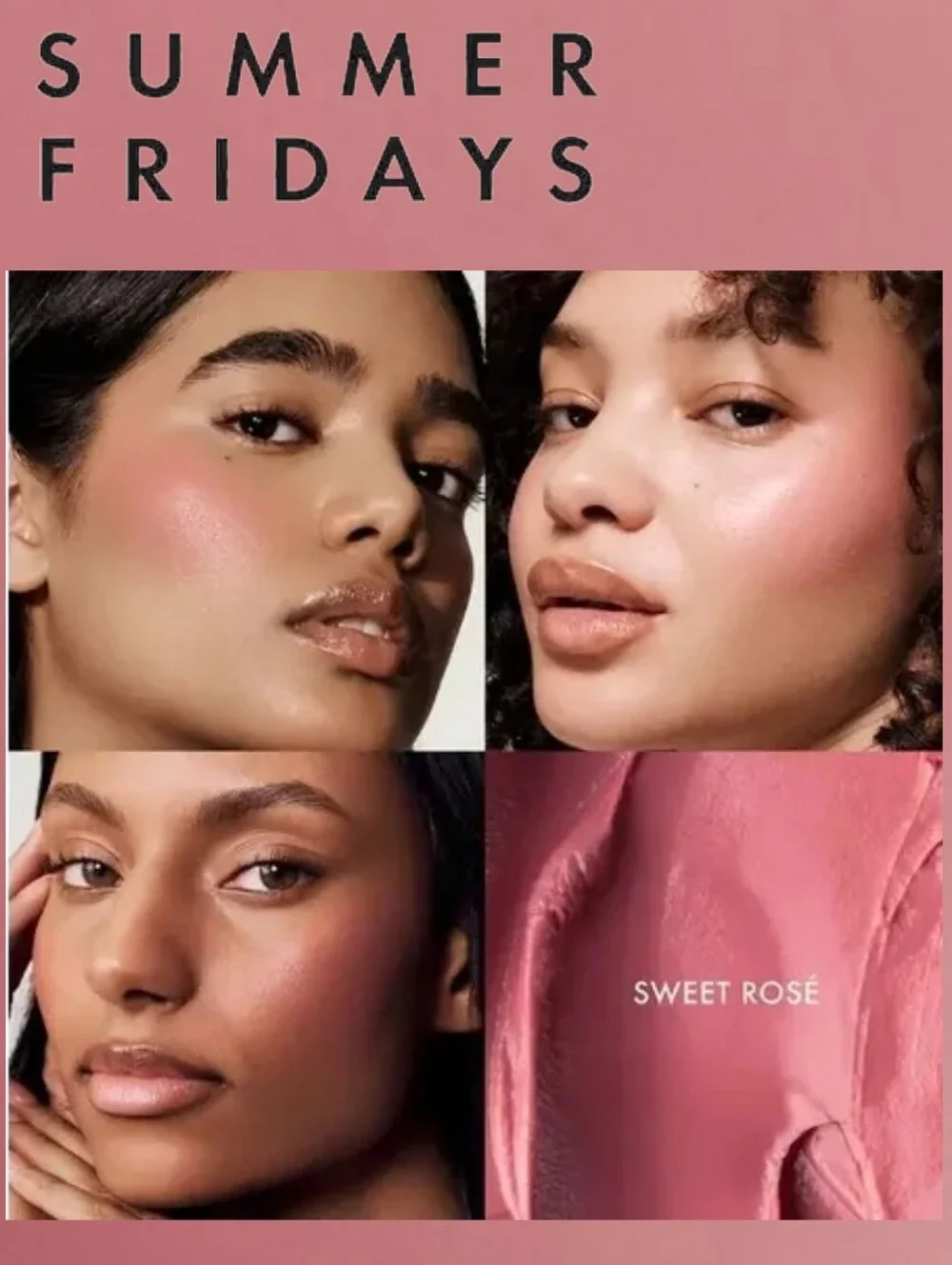 Summer Fridays Sweet Rose Cream Blush — Rose Pink - NEW